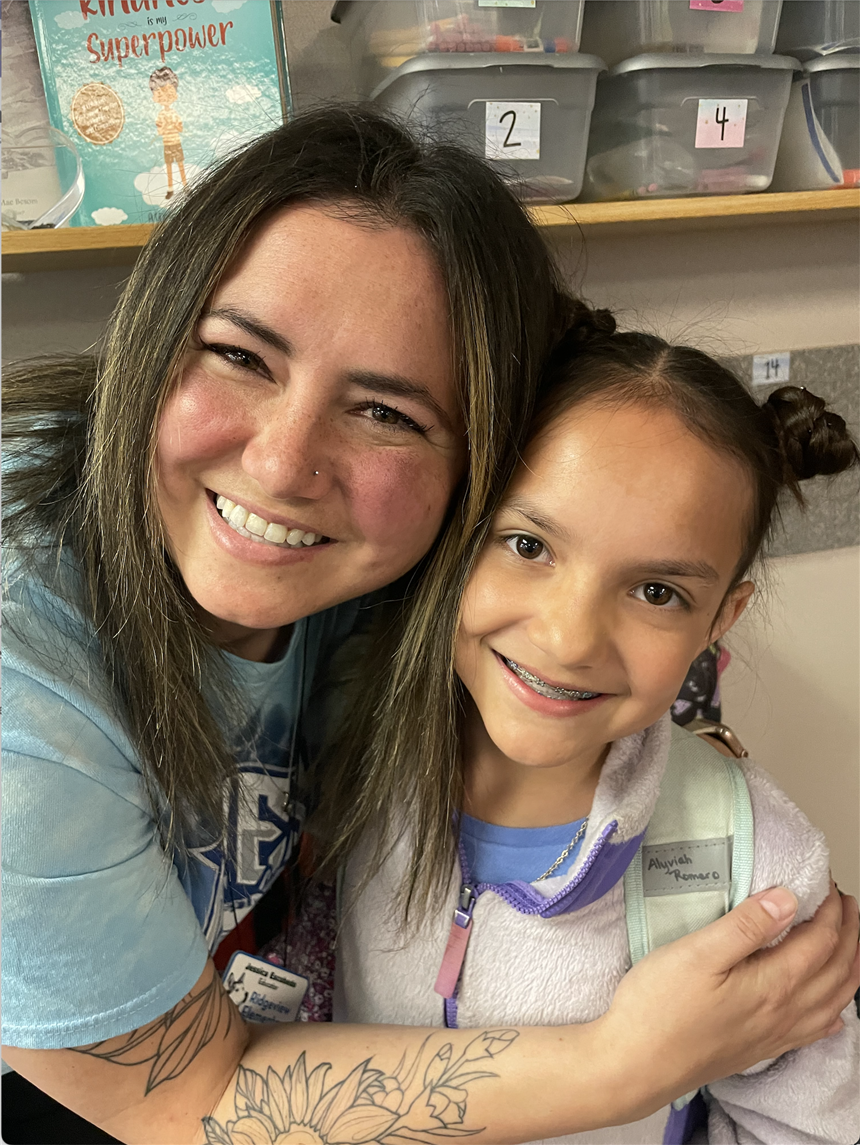 RVES Escabedo and student RVES Escabedo and student